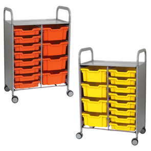 Callero® Grantnells  Plus Trolley - 4 Deep & 8 Shallow Trays Gratnells Callero®  Plus Trolley - 4 Deep & 8 Shallow Trays | School Trolley Storage | www.ee-supplies.co.uk