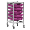 Gratnells Single Column Metal Trolley - 5 x Trays Gratnells Single Column Trolley + 5 Shallow Trays  | Trolley System | www.ee-supplies.co.uk