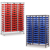 Gratnells Treble Column Static Metal Store - 39 x Shallow Trays Gratnells Treble Column Store 36 Shallow Trays  | Trolley System | www.ee-supplies.co.uk
