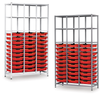 Gratnells Treble Column Static Metal Store - 30 x Shallow Trays Gratnells Treble Column Tray Store 30 Shallow Trays  | Trolley System | www.ee-supplies.co.uk