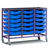 Gratnells Treble Column Metal Trolley With 18 x Trays Gratnells Treble Column Trolley 18 Shallow Trays  | Trolley System | www.ee-supplies.co.uk