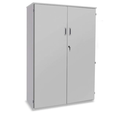 Grey Premium Cupboard With 1 Fixed & 2 Adjustable Shelves - Static H1518mm Grey Premium Cupboard With 1 Fixed & 2 Adjustable Shelves - Static H1518mm | Grey White Cupboards | www.ee-supplies.co.uk