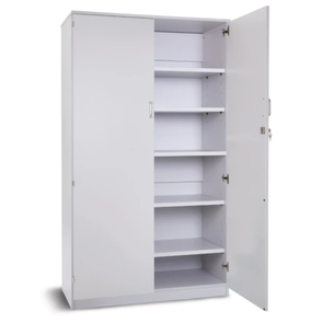 Grey Premium Cupboard With 1 Fixed & 4 Adjustable Shelves - Static H1818mm Grey Premium Cupboard With 1 Fixed & 4 Adjustable Shelves - Static H1818mm | Grey White Cupboards | www.ee-supplies.co.uk