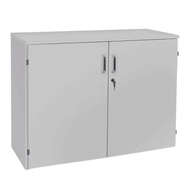 Grey Premium Cupboard With 2 Shelves - Mobile H833mm Grey Premium Cupboard With 2 Shelves - Mobile | Grey White Cupboards | www.ee-supplies.co.uk