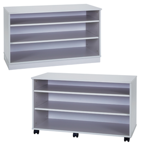 Premium Bookcase Grey Small With 2 Adjustable Shelves H617mm Grey Small Premium Bookcase With 2 Adjustable Shelves H617mm  | Library units Shelves | www.ee-supplies.co.uk