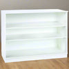 Premium Bookcase White Medium With 2 Adjustable Shelves H789mm Grey & White 3 shelf Storage Unit  | Library units Shelves | www.ee-supplies.co.uk