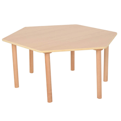 Solid Beechwood Nursery Table - Hexagonal Solid Beechwood Table | Hexagonal | www.ee-supplies.co.uk