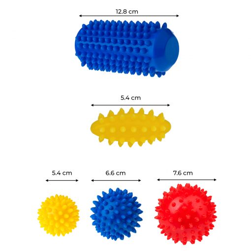 Handheld Sensory Massage Set Wooden & Rubber 13 Piece Kit | Educational ...