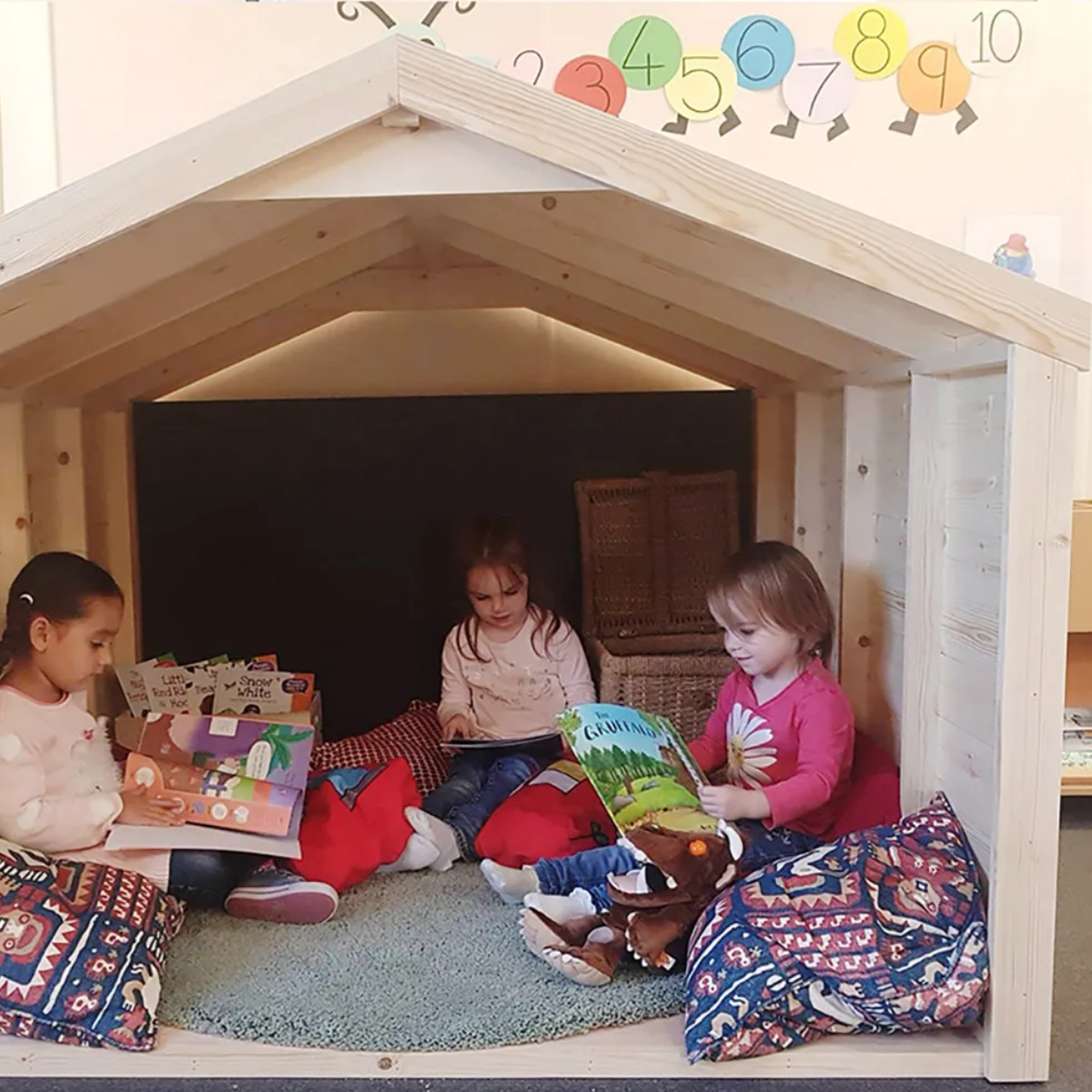 Indoor Wooden Reading House | Educational Equipment Supplies