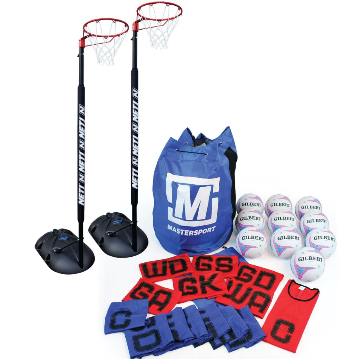 Netball Inclusive Kit Netball Training Kit + Netball Posts | Educational Equipment Supplies