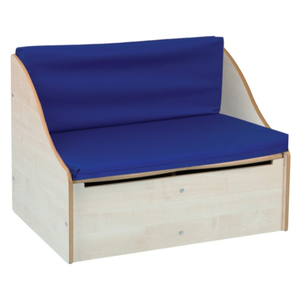 Junior 2 Seat Sofa + Under Seat Store Maple / Blue Junior Reading Corner + Under Seat Store | nursery Seating | www.ee-supplies.co.uk