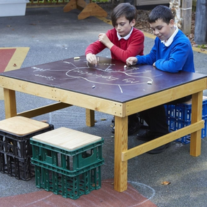 Ks1 Crate Chalk Table With Crate Seats Ks1 Crate Chalk Table With Crate Seats | Outdoor wooden furinture | ee-supplies.co.uk