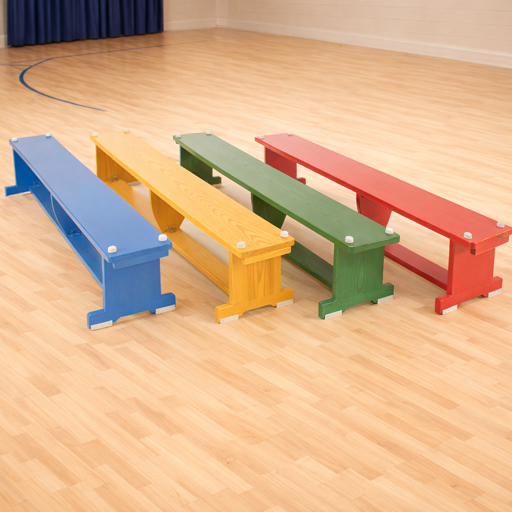 Activbench - Coloured Wooden Balance Benches L2m | Balance Benches ...