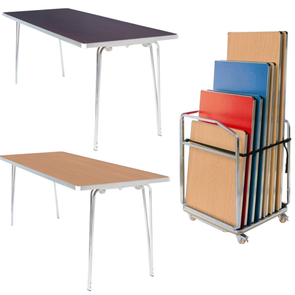 7 x Gopak Economy Lightweight Folding Tables + Small Trolley Bundle 7 x Gopak Economy Lightweight Folding Tables + Small Trolley Bundle | Gopak | www.ee-supplies.co.uk