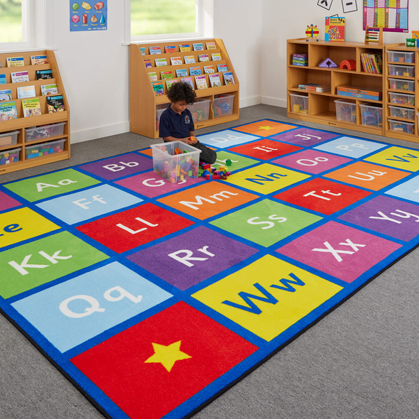 Large Alphabet Learning Carpet W2570 x L3600mm Large Alphabet Learning Carpet W2570 x L3600mm |Carpets & Rugs | www.ee-supplies.co.uk