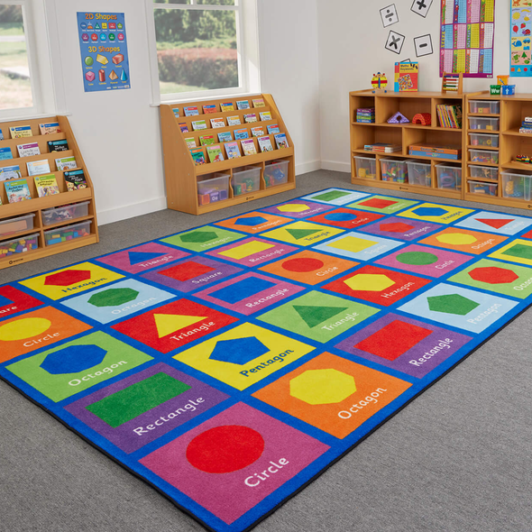 Large Shapes Learning Carpet W2570 x D3600mm | Educational Equipment ...
