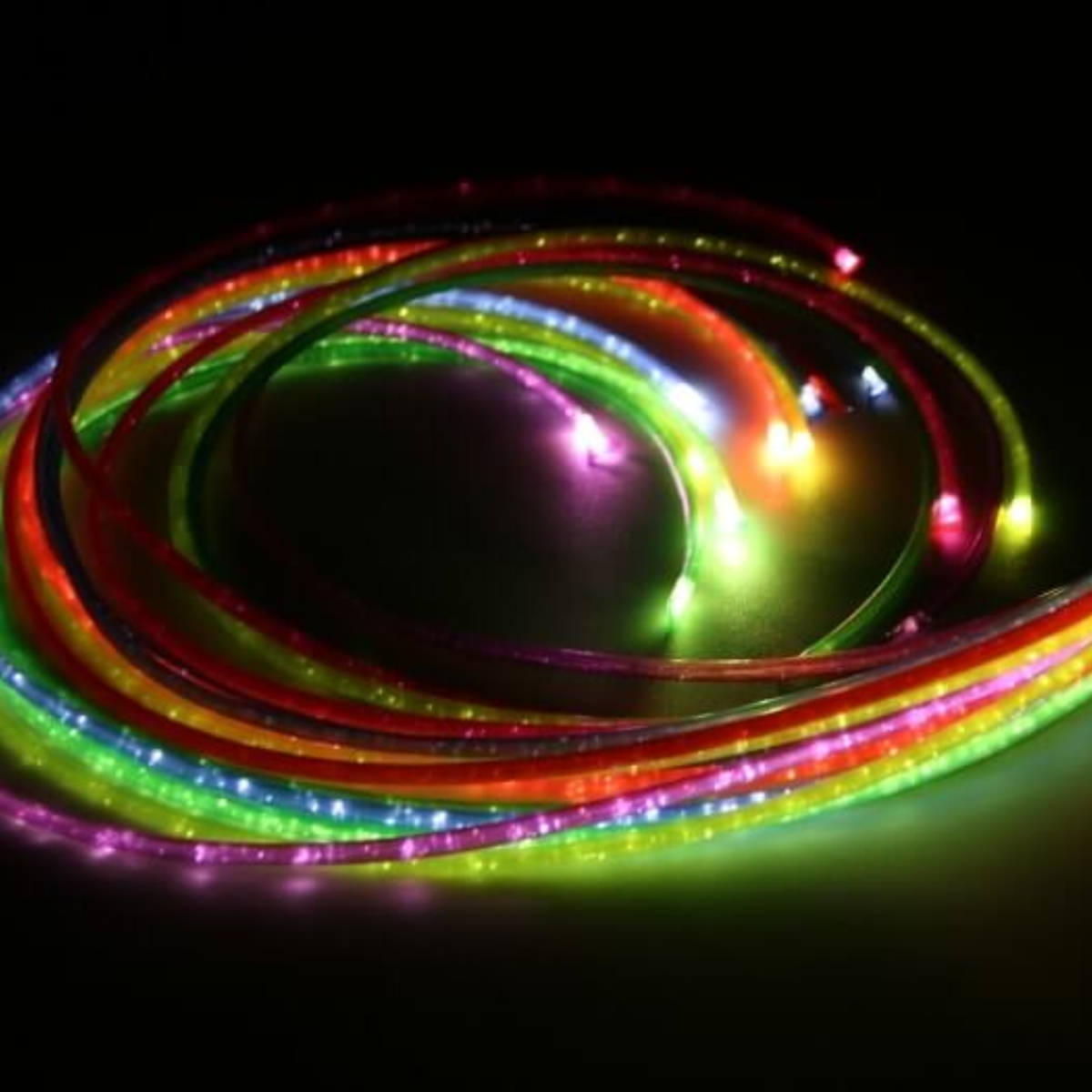 Led Rainbow Flashlight LED White Twinkle Light Source - Mains Powered + Jumbo Rainbow Fibre ...