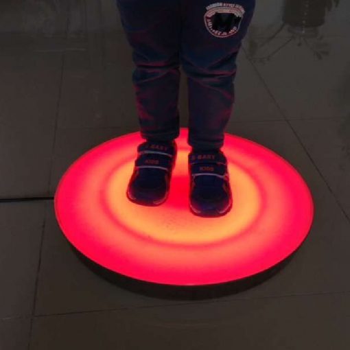Light Up Round Sensory Floor Tile Interactive LED Touch Sensitive ...