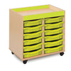 Bubblegum Tray Storage Unit - 12 x Trays Bubblegum Tray Storage - Double Column Unit | School tray Storage | www.ee-supplies.co.uk