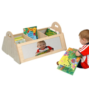 Long Maple Kinderbox With Mirrors Long Maple Kinderbox with Mirrors | Kinder Box Storage | www.ee-supplies.co.uk