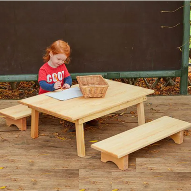 Low Table & Benches Wooden Sturdy Feeding chair | Seating | www.ee-supplies.co.uk