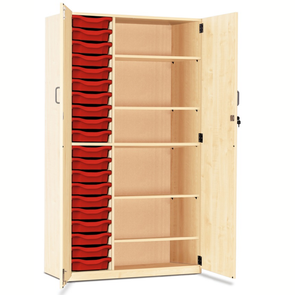 20 Shallow Tray Storage Cupboard + 4 Shelves W1022 x D485 x H1810mm 20 Shallow Tray Storage Cupboard | Storage Cupbaords | www.ee-supplies.co.uk