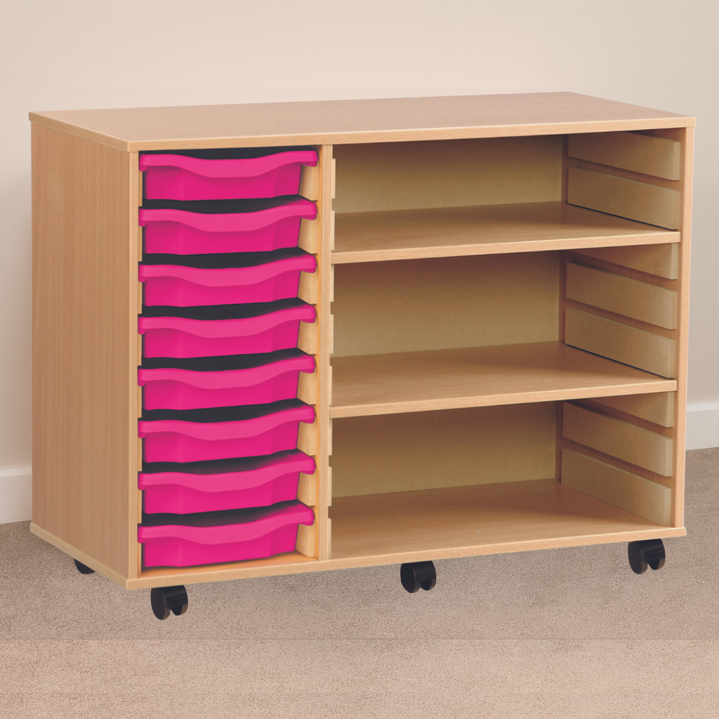 8 Value Tray Unit With Shelves | School tray Storage | www.ee-supplies ...