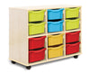 Allsorts Mobile Tray Storage With 12 Deep Trays Allsorts Tray 12 Deep Tray Store | School Tray Storage | www.ee-supplies.co.uk