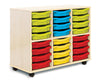 Allsorts Mobile Tray Storage With 24 Shallow Trays Allsorts Tray 24 Shallow Tray Store | School Tray Storage | www.ee-supplies.co.uk