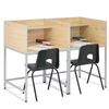 Double Study Carrel With Straight Legs Double Study Carrel With Straight Legs | www.ee-supplies.co.uk