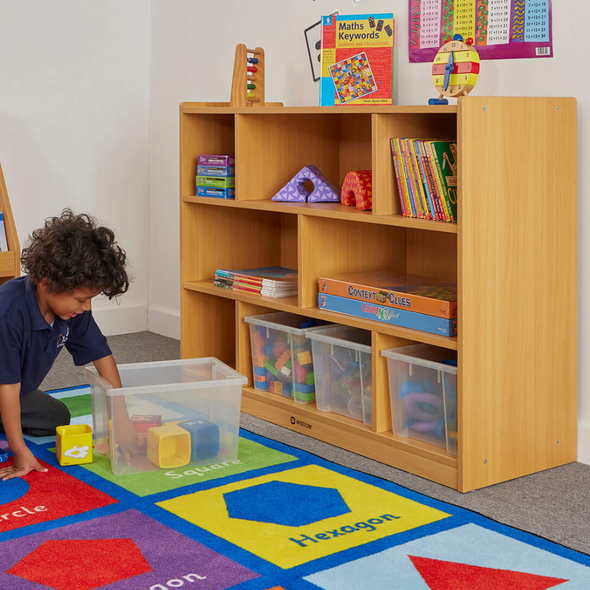 Milan 8 Compartment Cabinet / Tray Store - Beech Milan 8 Compartment Cabinet / Tray Store - Beech | School Tray Storage | www.ee-supplies.co.uk