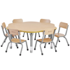 Milan Flower Height Adjustable Table - 6 Seater Grey Milan Flower Height Adjustable Table - 6 Seater Red | School Table | www.ee-supplies.co.uk