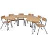 Milan Group Height Adjustable Table - 6 Seater Grey Milan Group Height Adjustable Table - 6 Seater Grey | School Table | www.ee-supplies.co.uk