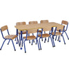 Milan Rectangular Height Adjustable Table - 8 Seater Milan Group Rectangular | School Table | www.ee-supplies.co.uk