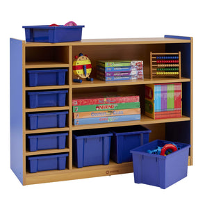 Milan 3 Level Multi Storage Tray Unit - Blue Milan Multi tray Storage Unit Blue | School Tray Storage | www.ee-supplies.co.uk