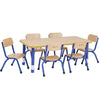 Milan Rectangular Height Adjustable Table - 6 Seater Blue Milan Rectangular Height Adjustable Table - 6 Seater Blue | School Table | www.ee-supplies.co.uk