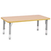 Milan Rectangular Height Adjustable Table - 6 Seater Grey Milan Rectangular Height Adjustable Table - 6 Seater Grey | School Table | www.ee-supplies.co.uk