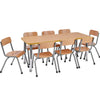 Milan Rectangular Height Adjustable Table - 8 Seater Grey Milan Rectangular Height Adjustable Table - 8 Seater Grey | School Table | www.ee-supplies.co.uk