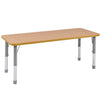 Milan Rectangular Height Adjustable Table - 8 Seater Grey Milan Rectangular Height Adjustable Table - 8 Seater Grey | School Table | www.ee-supplies.co.uk