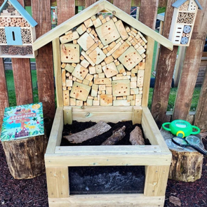 Outdoor Wooden Mini Insect Hotel Mini Bug Hotel | Wooden Construction | www.ee-supplies.co.uk