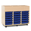 6 Bay Mobile Kinderbox With 18 Shallow Trays Mobile 18 Tray Kinderbox With 6 Compartments | School Tray Storage | www.ee-supplies.co.uk