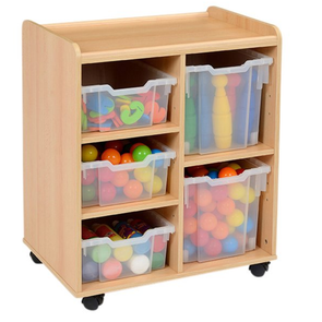 Mobile Sturdy Tray Unit - 2 Jumbo & Clear 3 Deep Trays Mobile Sturdy Tray Unit - 2 Jumbo & Clear 3 Deep Trays | School tray storage | www.ee-supplies.co.uk