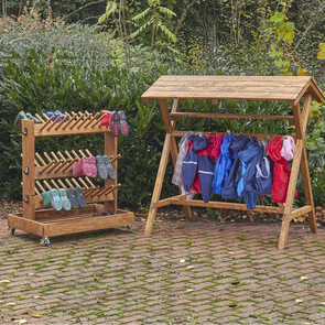 Mobile Wellie Trolley & Cloakroom Stand Combo Mobile Wellie Trolley & Cloakroom Stand Combo | www.ee-supplies.co.uk