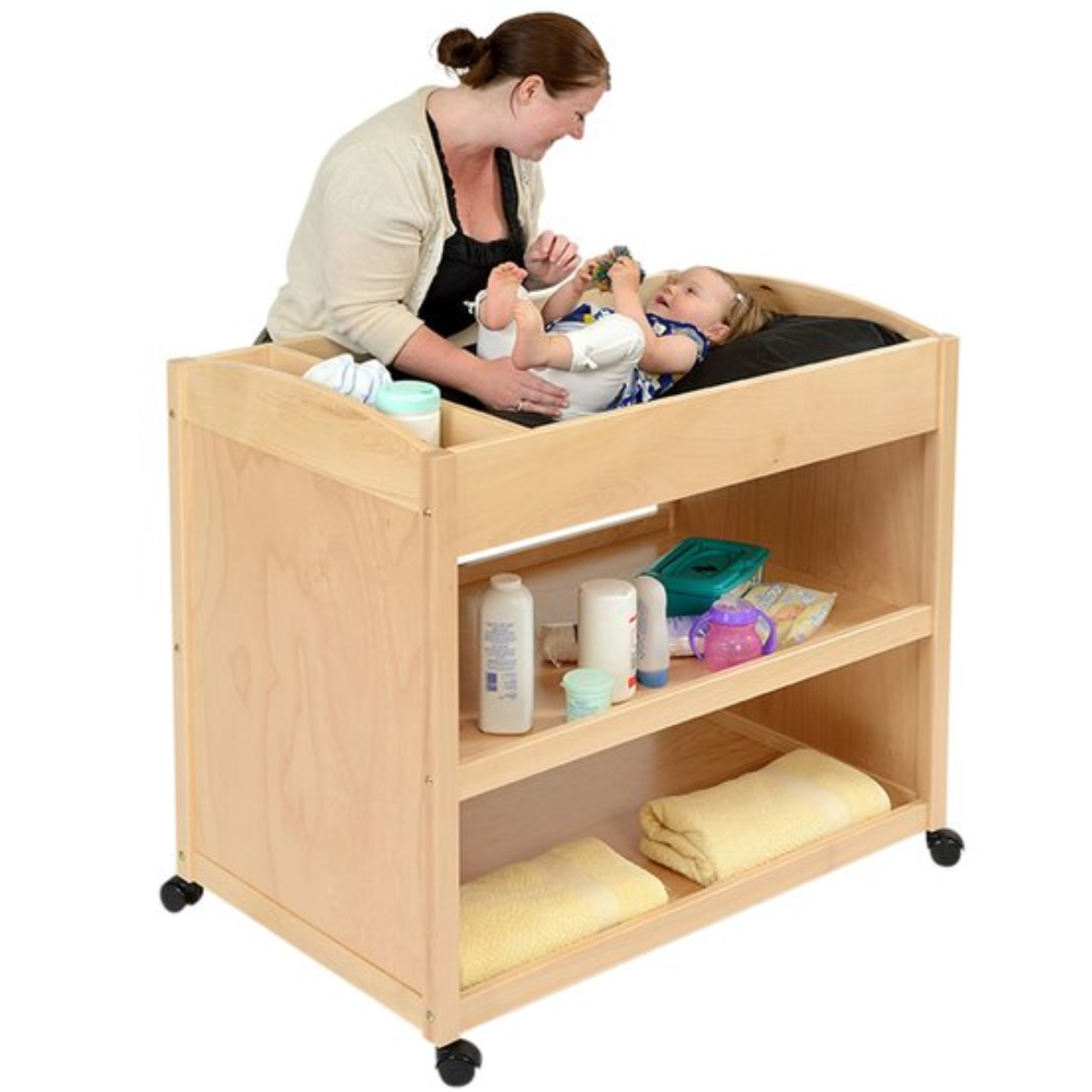 Baby Change Unit Wooden Mobile Baby Changing Unit | Educational Equipment Supplies
