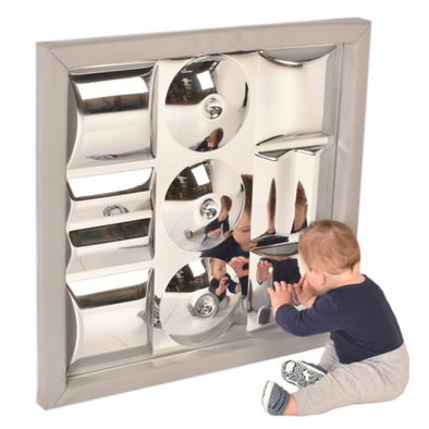 Sensory Safety Mirror With Padded Frame 840 x 840mm Sensory Soft Framed Safety Bubble Mirror | Reflections | www.ee-supplies.co.uk