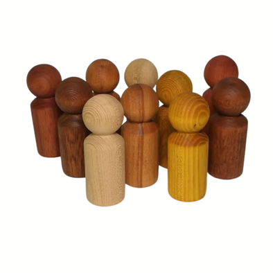 Multicultural Wooden Peg People - Pack of 10 Multicultural Wooden Peg People - Pack of 10 | www.ee-supplies.co.uk