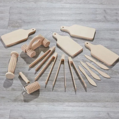 Natural Dough Set - 15 Piece Set Natural Dough Set - 15 Piece Set | Wooden Puzzles | www.ee-supplies.co.uk