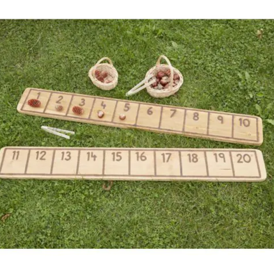 Natural Number Line Track Rustic Planks - Set of 2 Natural Number Line Track Rustic Planks - Set of 2  | www.ee-supplies.co.uk