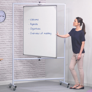 Mobile Pivot Writing Board Non-Magnetic Mobile Pivot Writing Board |  Easels | www.ee-supplies.co.uk