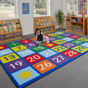 Number Counting Learning Carpet W3500 x D2500mm Number Counting Learning Carpet 3.5m x 2.5m | Numeracy Carpets & Rugs | www.ee-supplies.co.uk
